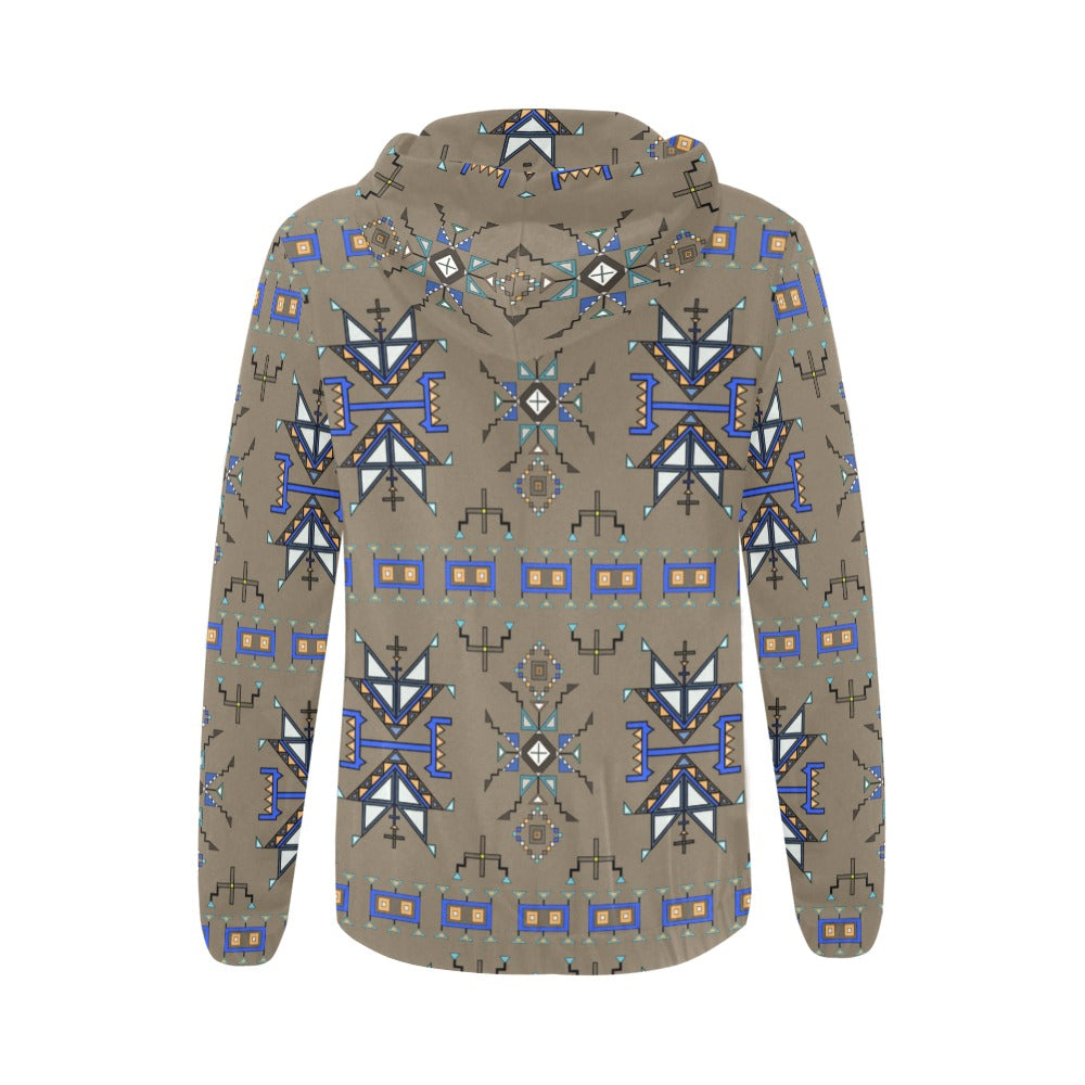 Eagle Strike Brown Full Zip Hoodie for Women