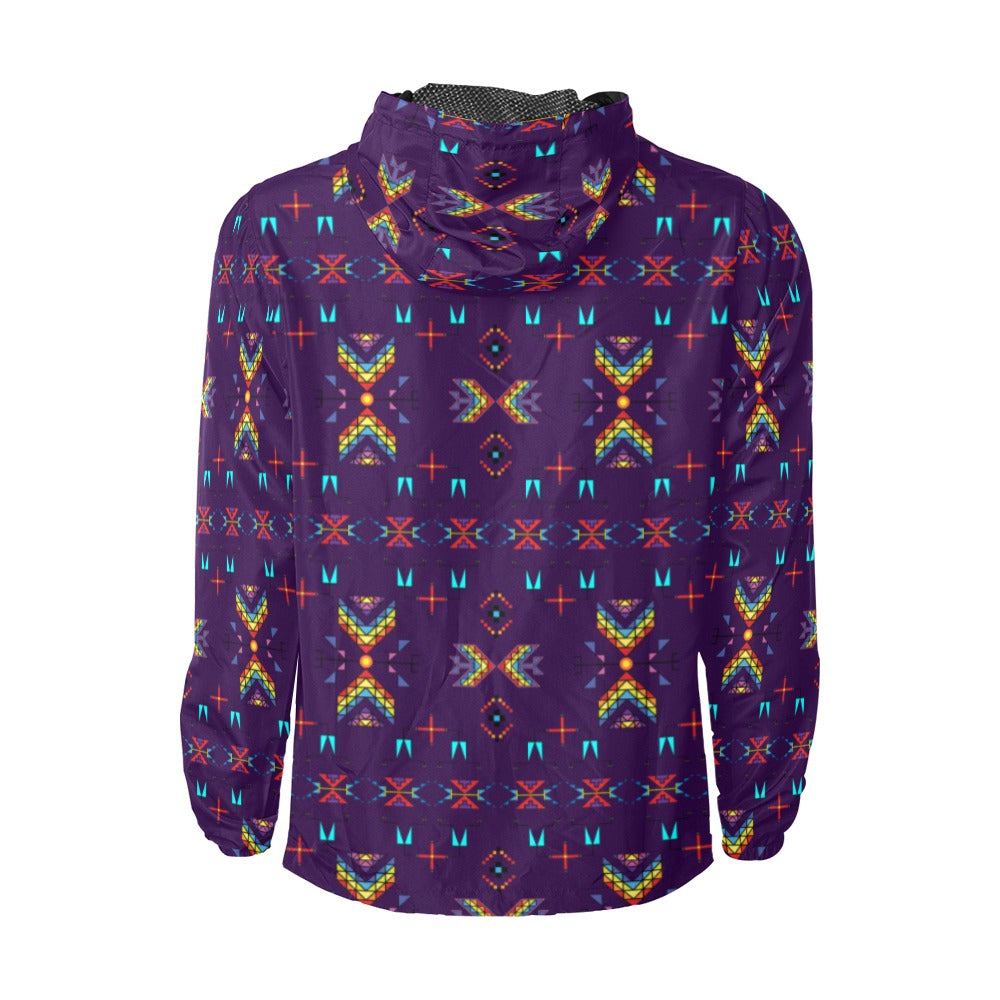 Rainy Chief Rainbow Dark Purple Men's Windbreaker