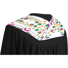 Load image into Gallery viewer, Geometric Floral Fall White Graduation Stole
