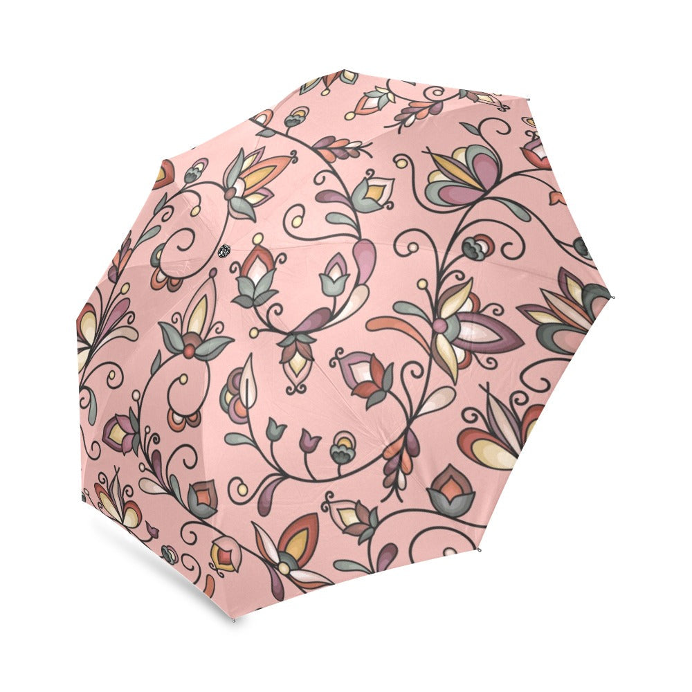 Burnt Sky Petals Peach Foldable Umbrella