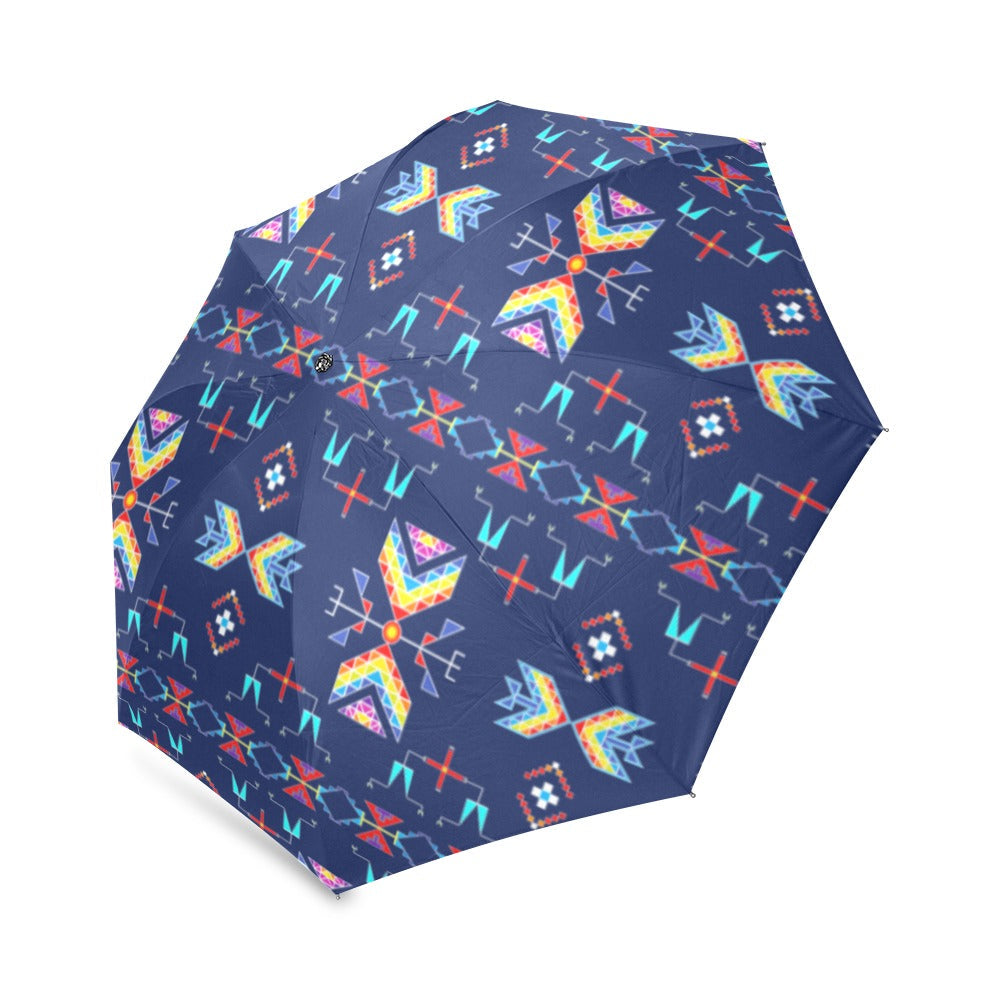 Rainy Chief Rainbow Night Lake Foldable Umbrella