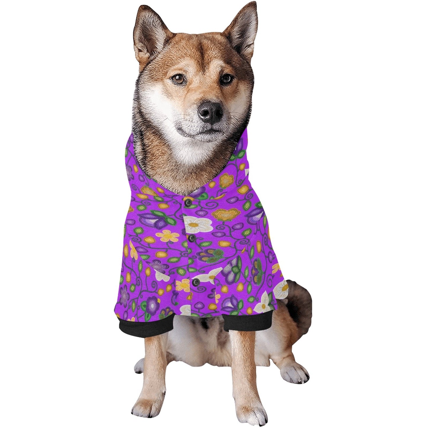 Midnight Moss Bloom Purple Pet Hoodie