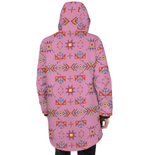 Load image into Gallery viewer, Scattered Generations Pink Unisex Sherpa Lined Hooded Coat
