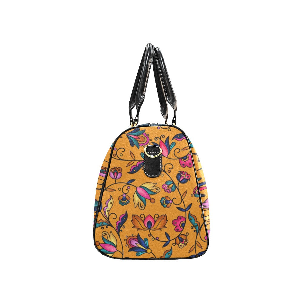Copper Prairie Petals Orange Small Travel Bag