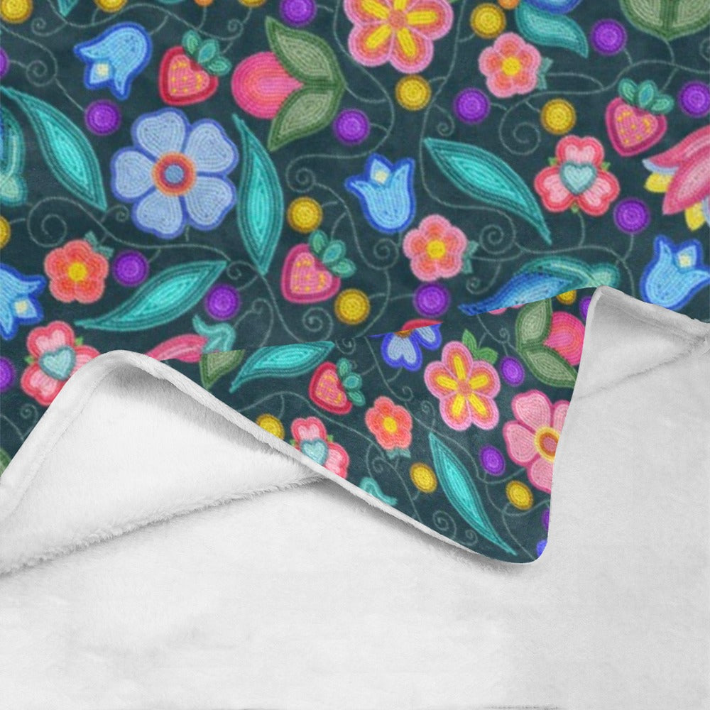 Sweet Offering Dark Teal X-Large Micro Fleece Blanket