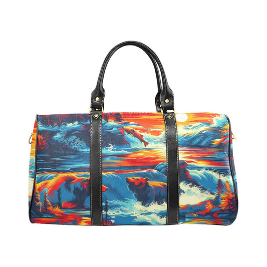 Fishing Bears 2 Small Travel Bag