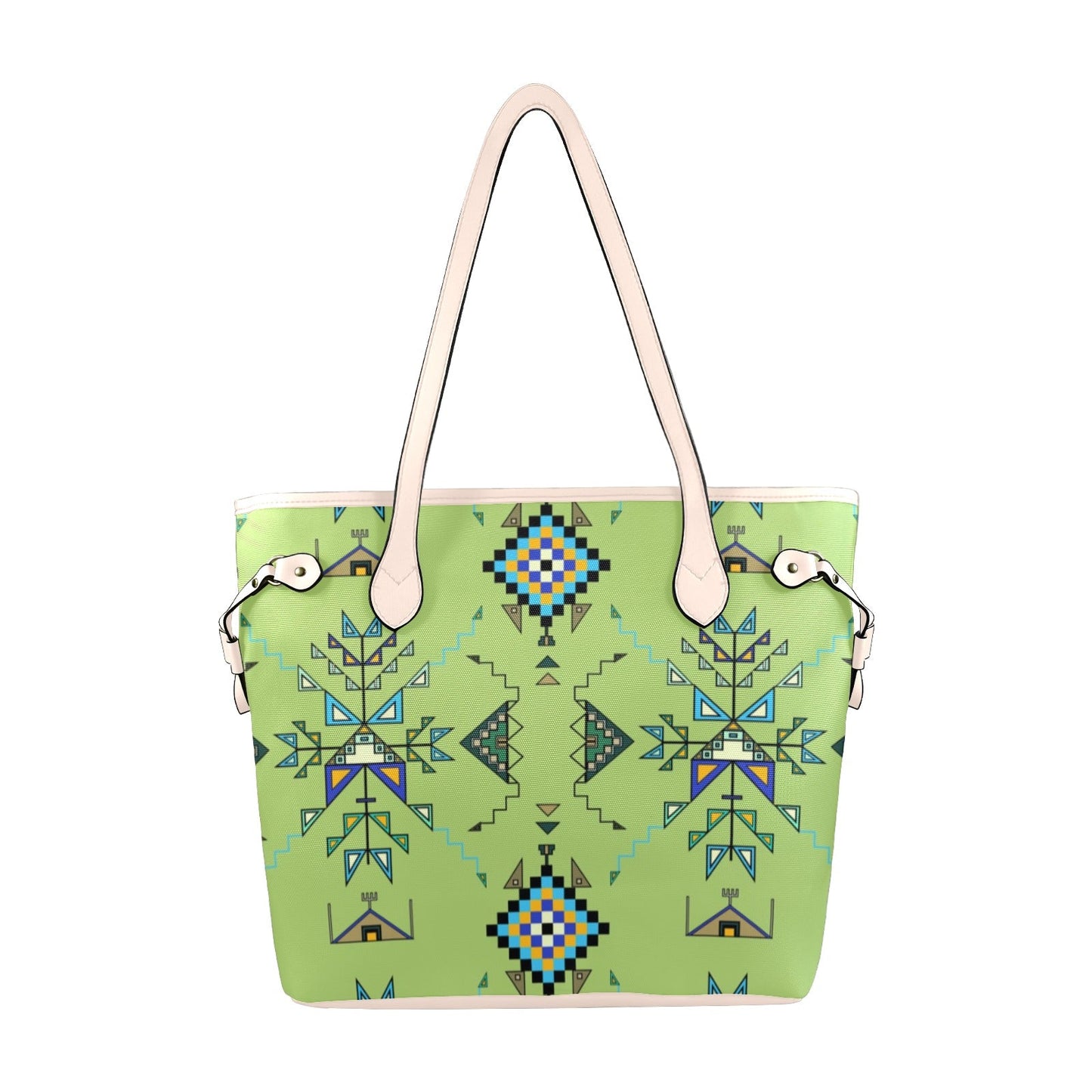Bear Shield Green Clover Canvas Tote Bag