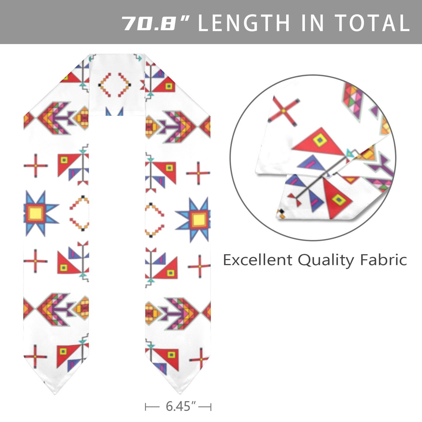 Scattered Generations White Graduation Stole