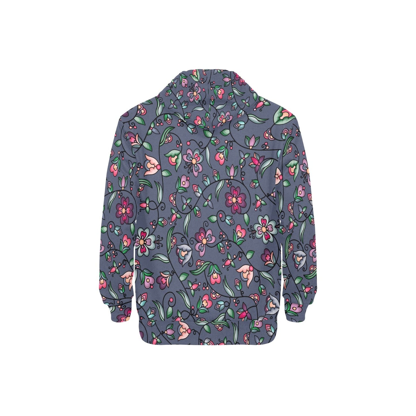 Amber Evening Garland Blue Men's Long Sleeve Fleece Hoodie