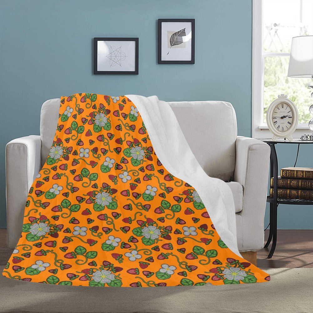 Strawberry Dreams Carrot X-Large Micro Fleece Blanket