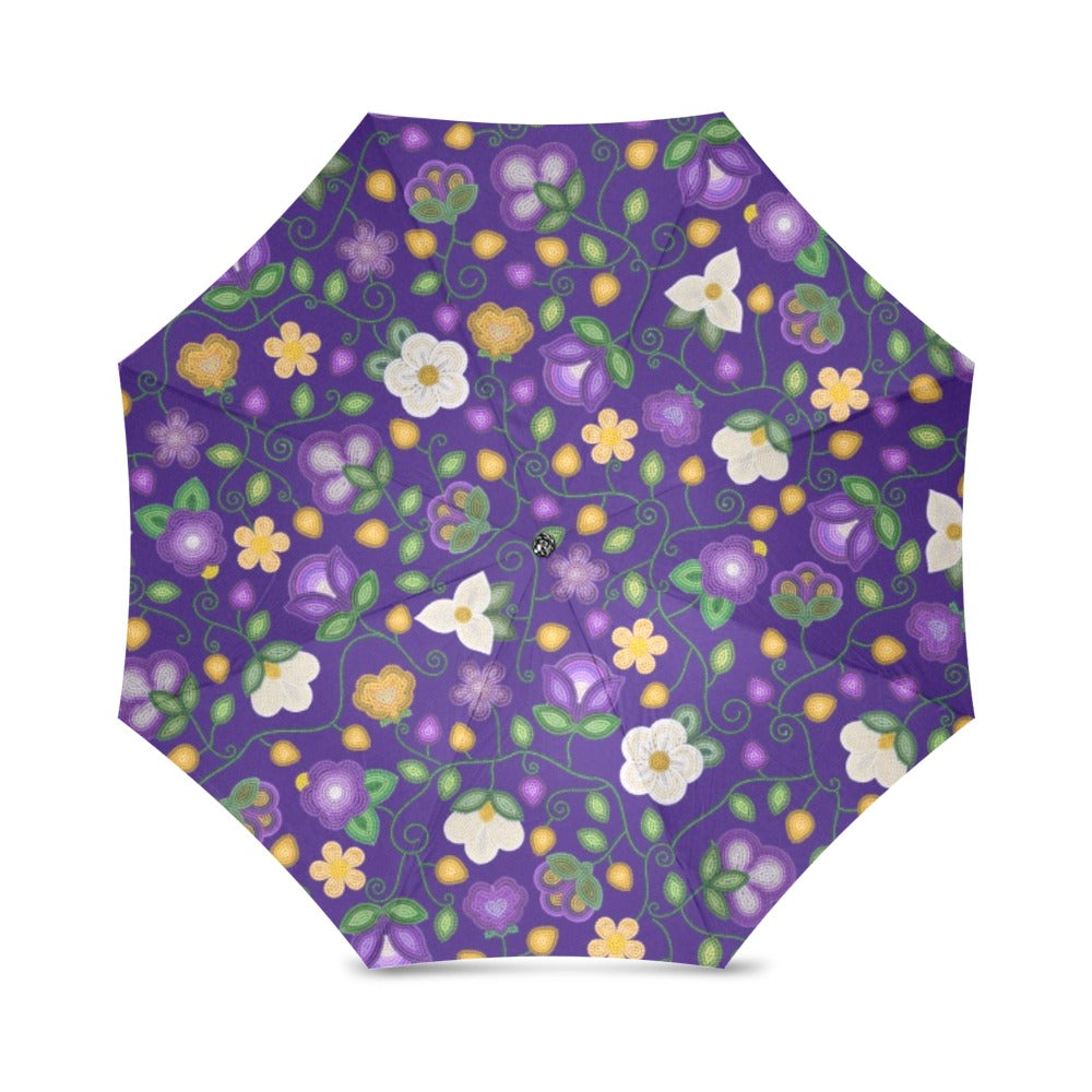Midnight Moss Bloom Aubergine Foldable Umbrella