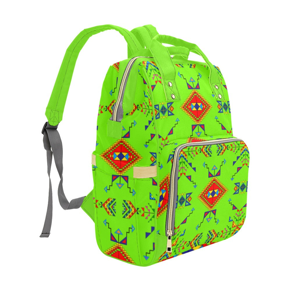 Buffalo Jump Neon Green Multi-Function Diaper Backpack