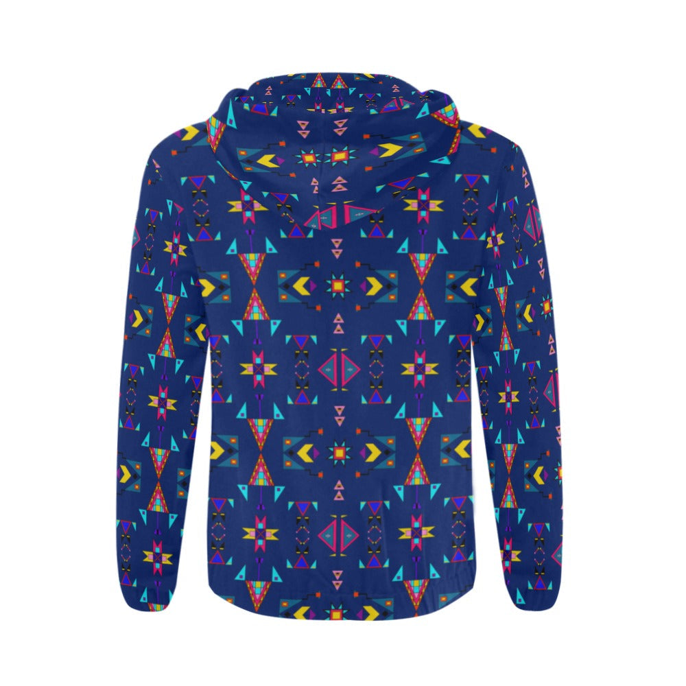 Enemy Territory Dark Navy Men's Zipper Hoodie