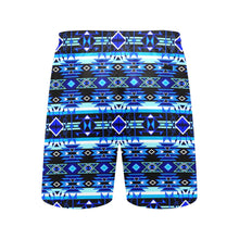 Load image into Gallery viewer, Force of Nature Winter Night Men&#39;s Mid-Length Beach Shorts
