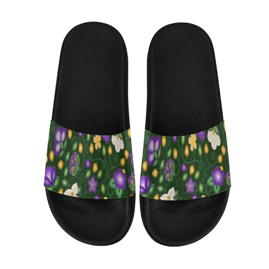 Midnight Moss Bloom Forest Slide Sandals