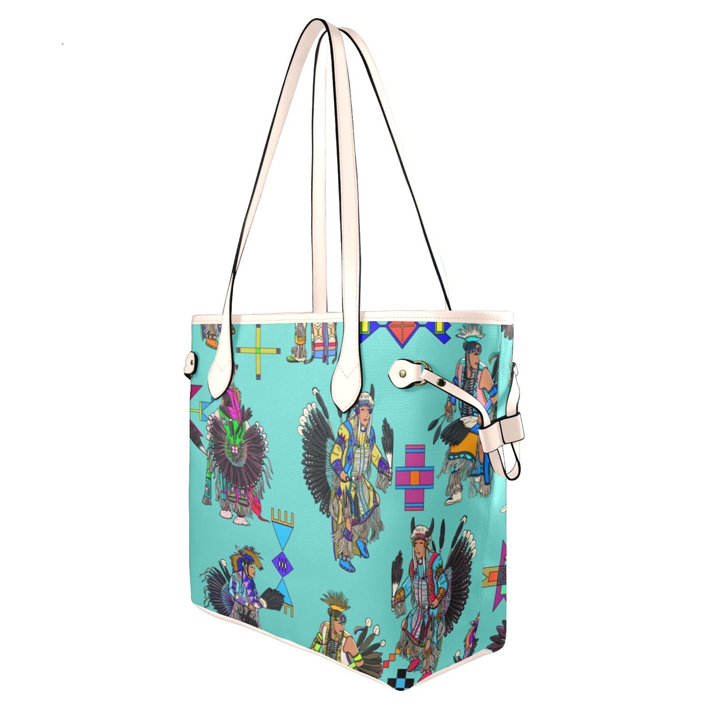 Men's Tradish Dancers Eggshell Blue Clover Canvas Tote Bag