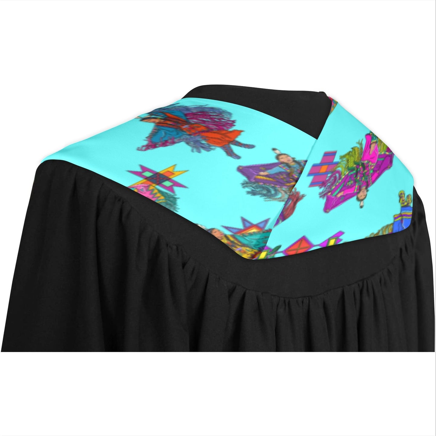 Women's Fancy Dancers Turquoise Graduation Stole