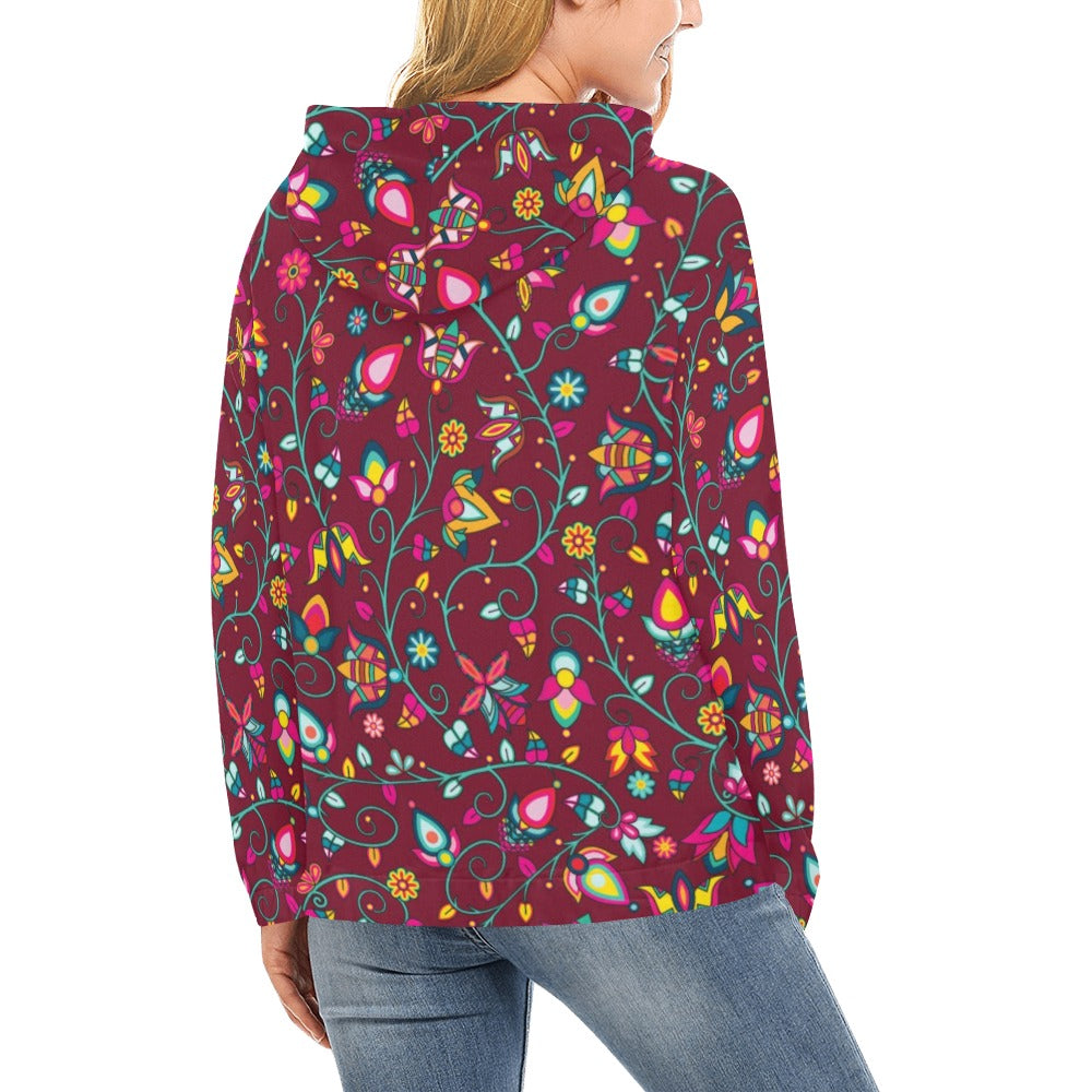 Thorny Path Cranberry Hoodie for Women