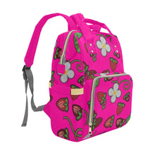 Load image into Gallery viewer, Strawberry Dreams Blush Multi-Function Diaper Backpack/Diaper Bag
