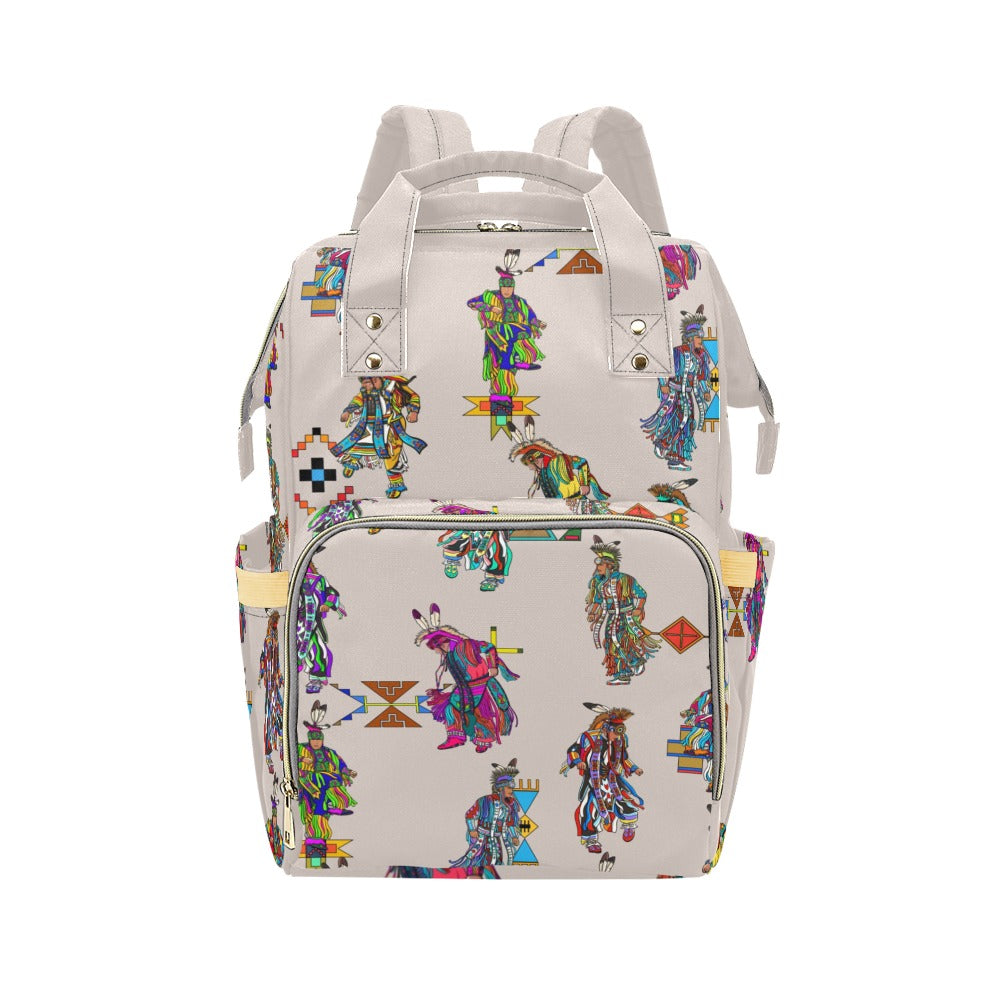 Men's Grass Dancers Muslin Multi-Function Diaper Backpack