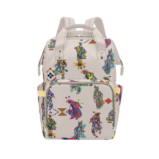 Men's Grass Dancers Muslin Multi-Function Diaper Backpack
