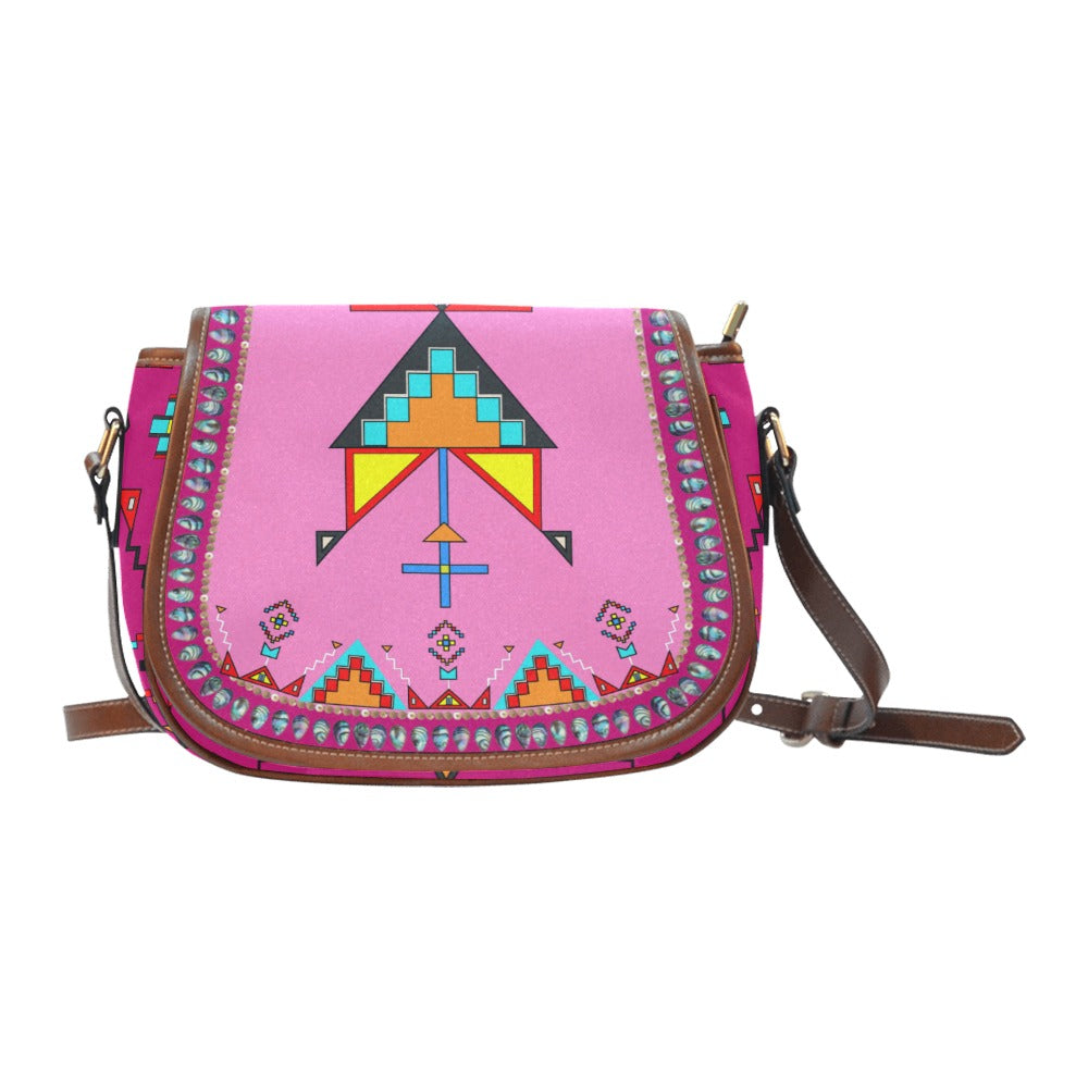 Sentinel of the Plains Saddle Bag/Large - Pink