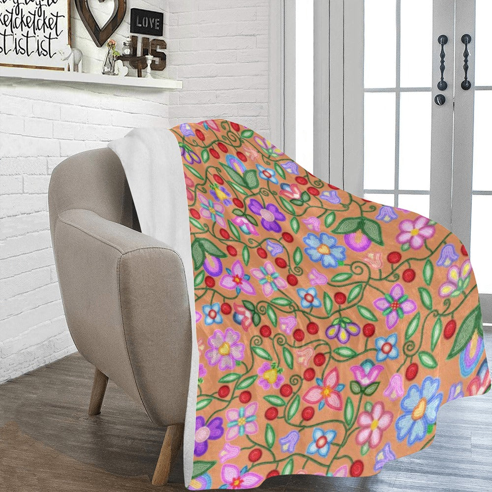 Petal Harmony Terracotta X-Large Micro Fleece Blanket