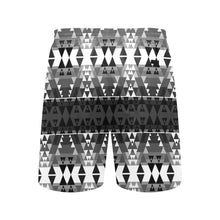 Load image into Gallery viewer, Writing on Stone Black and White Men&#39;s Mid-Length Beach Shorts
