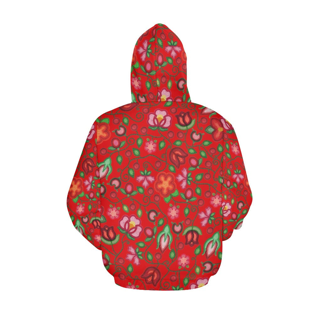 Rose Reverie Red Hoodie for Women