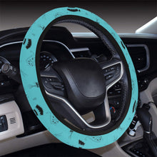 Load image into Gallery viewer, Ledger Dabbles Torquoise Steering Wheel Cover with Elastic Edge
