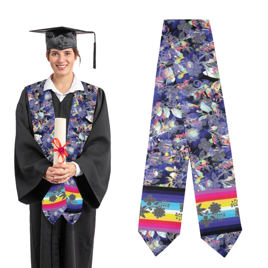 Culture in Nature Blue Graduation Stole