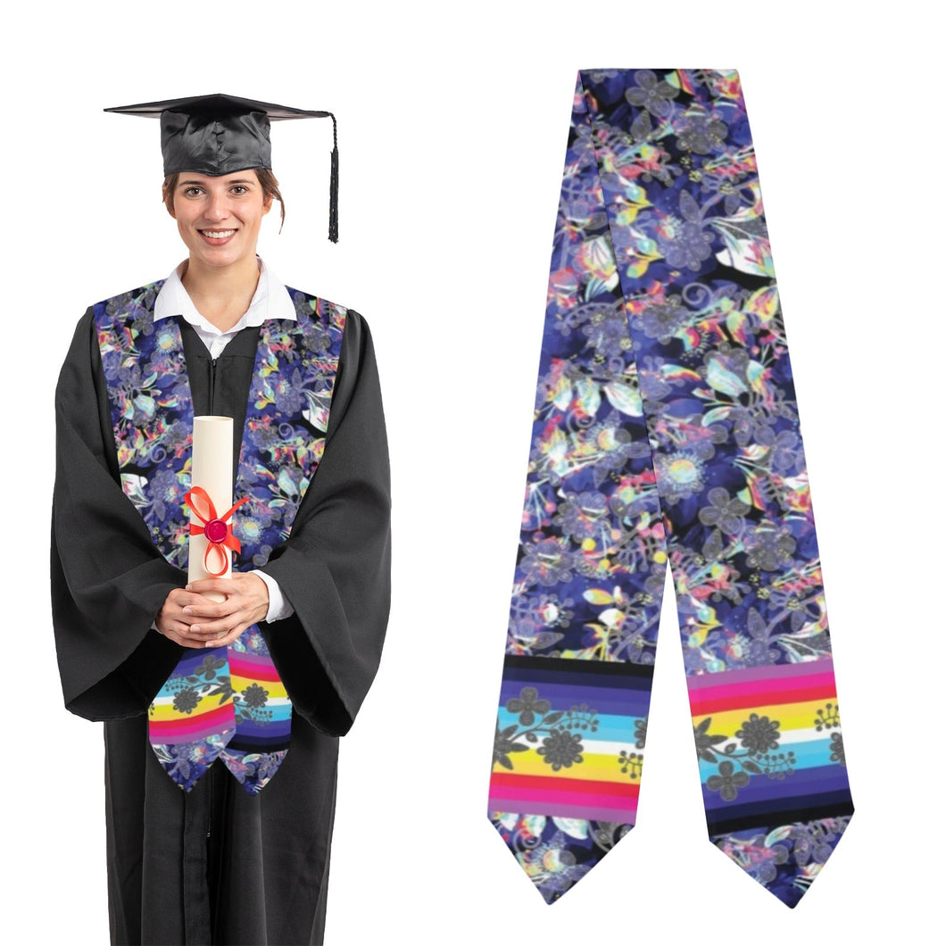 Culture in Nature Blue Graduation Stole