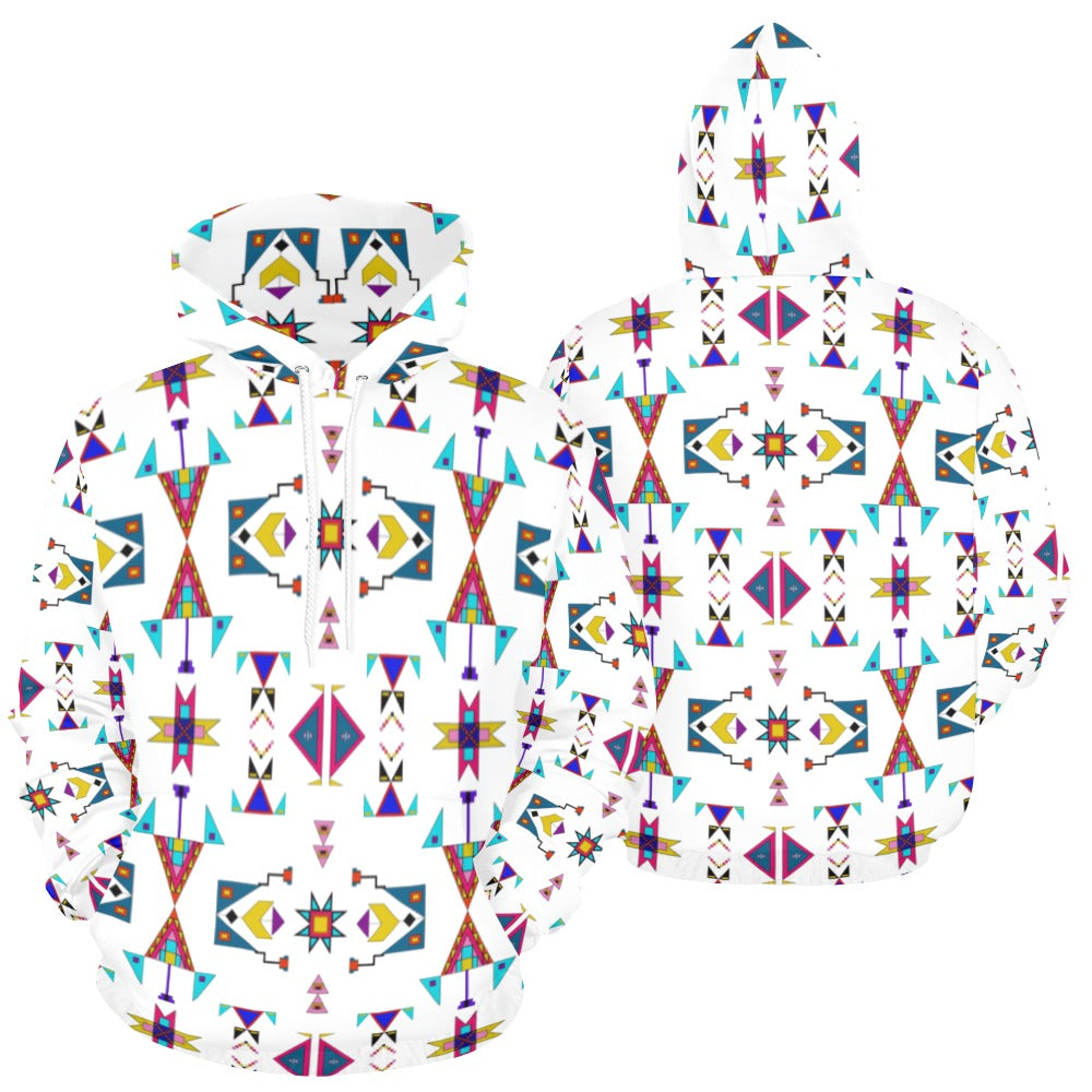 Enemy Territory White Hoodie for Women