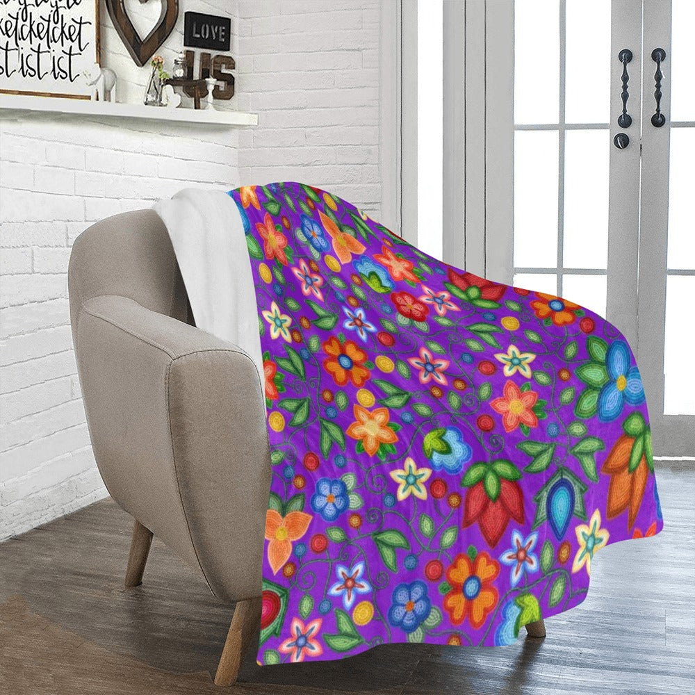 Morning Harmony Purple Large Micro Fleece Blanket