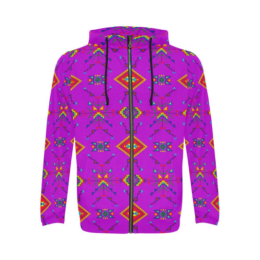 Buffalo Jump Purple Zip Hoodie