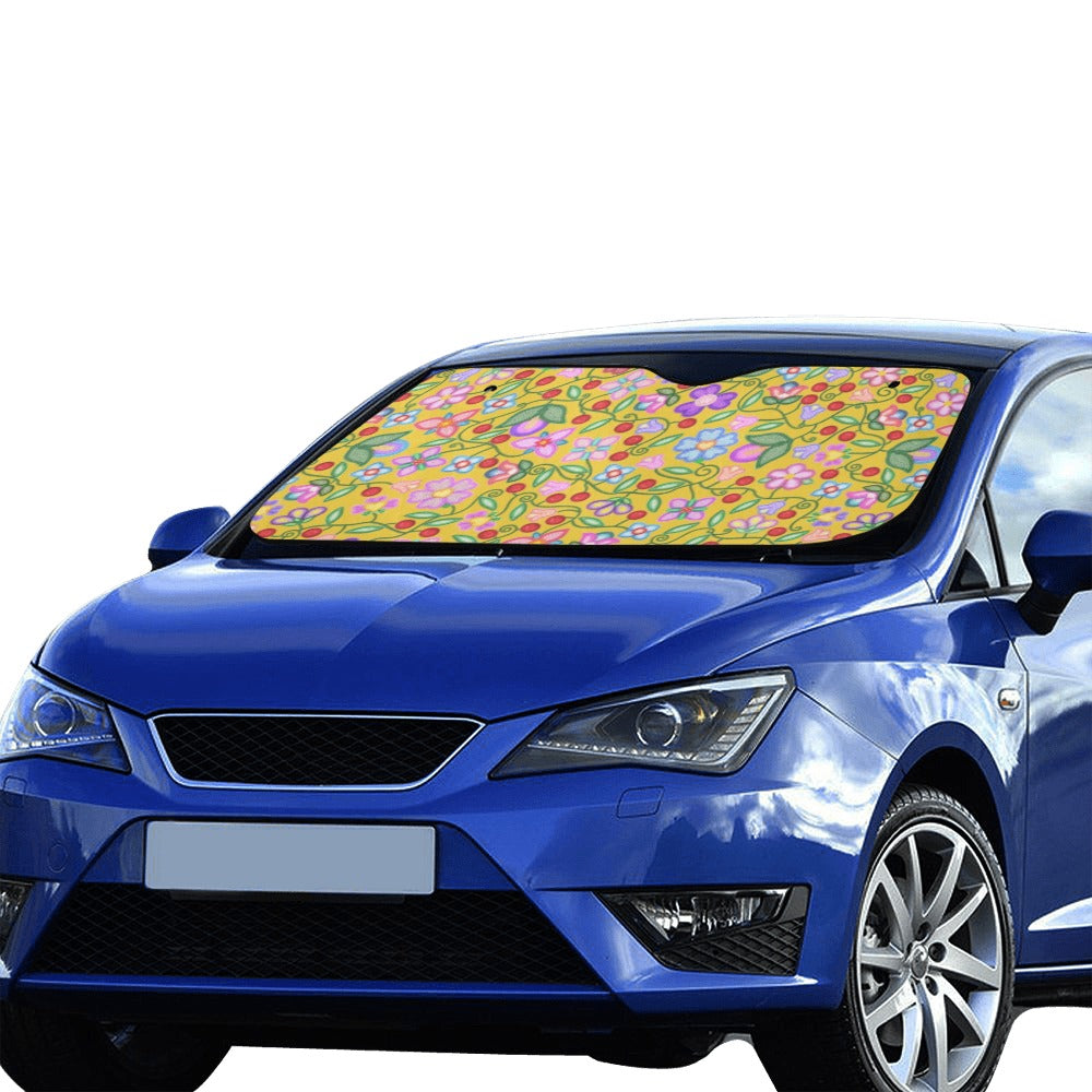 Petal Harmony Ochre Car Sun Shade 55"x30"