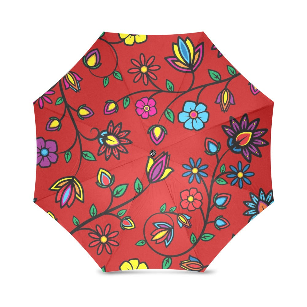 Nature's Nexus Red Foldable Umbrella