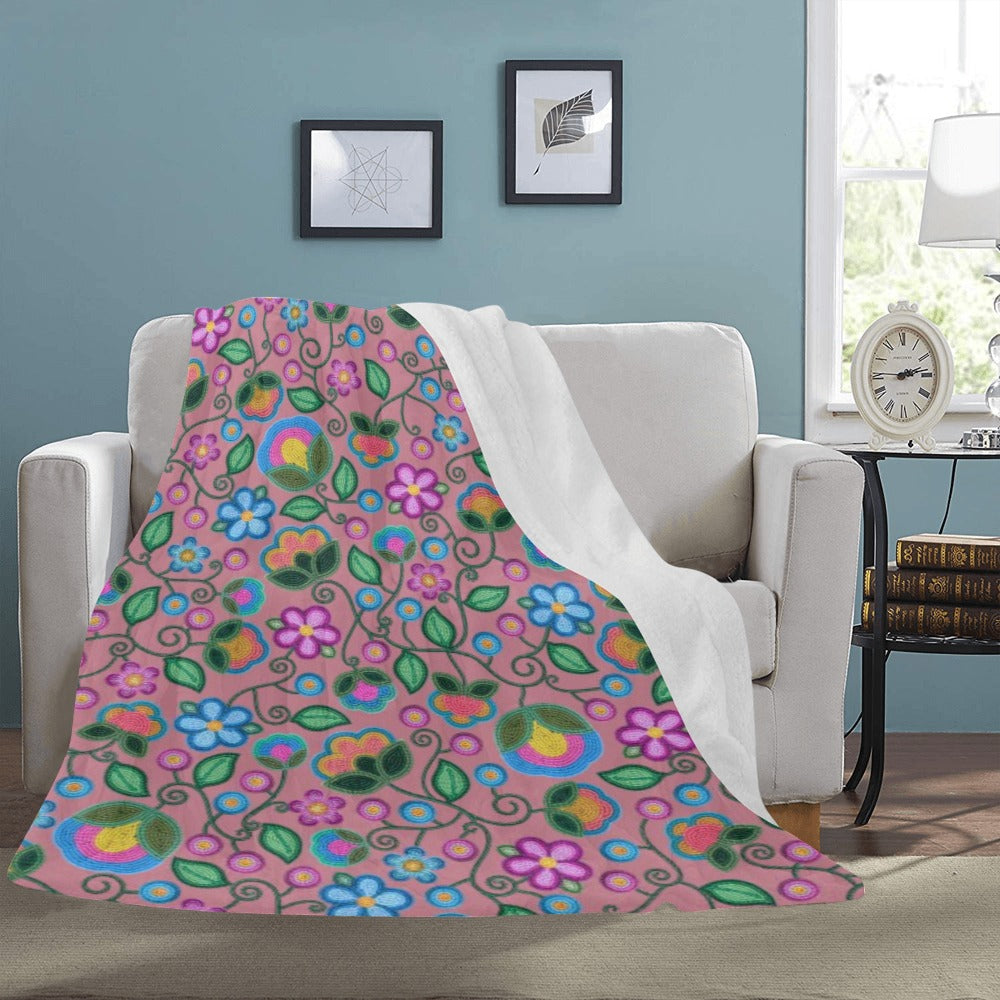 Turquoise Sunbeam Peach X-Large Micro Fleece Blanket