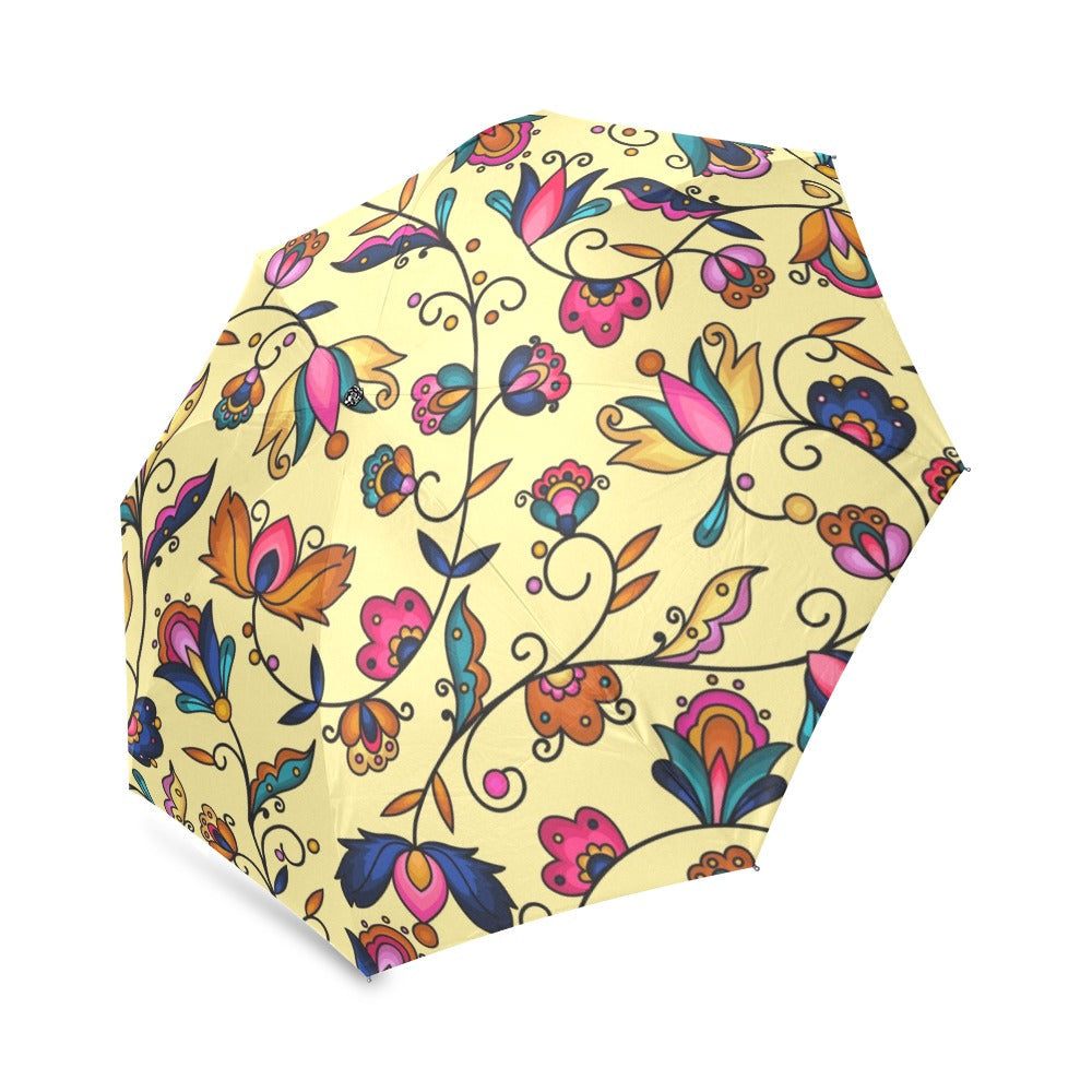 Copper Prairie Petals Yellow Foldable Umbrella