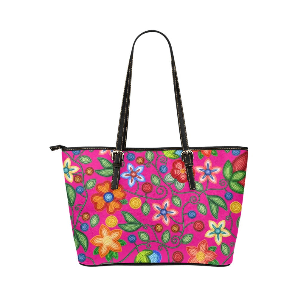 Morning Harmony Pink Leather Tote