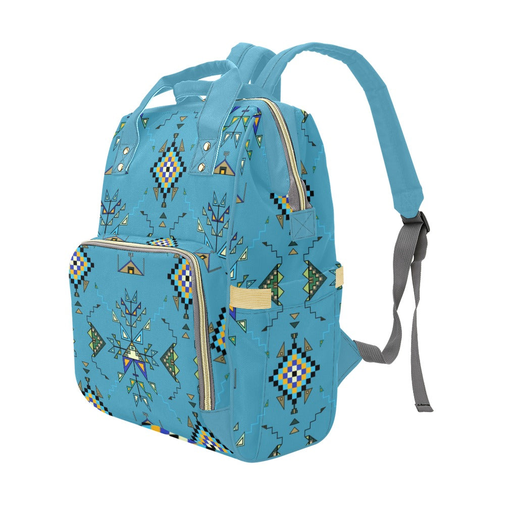 Bear Shield Blue Multi-Function Diaper Backpack/Diaper Bag