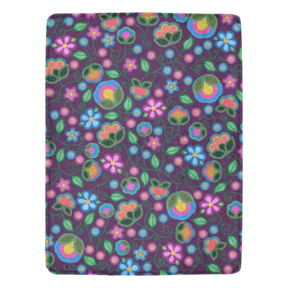 Turquoise Sunbeam Violet X-Large Micro Fleece Blanket