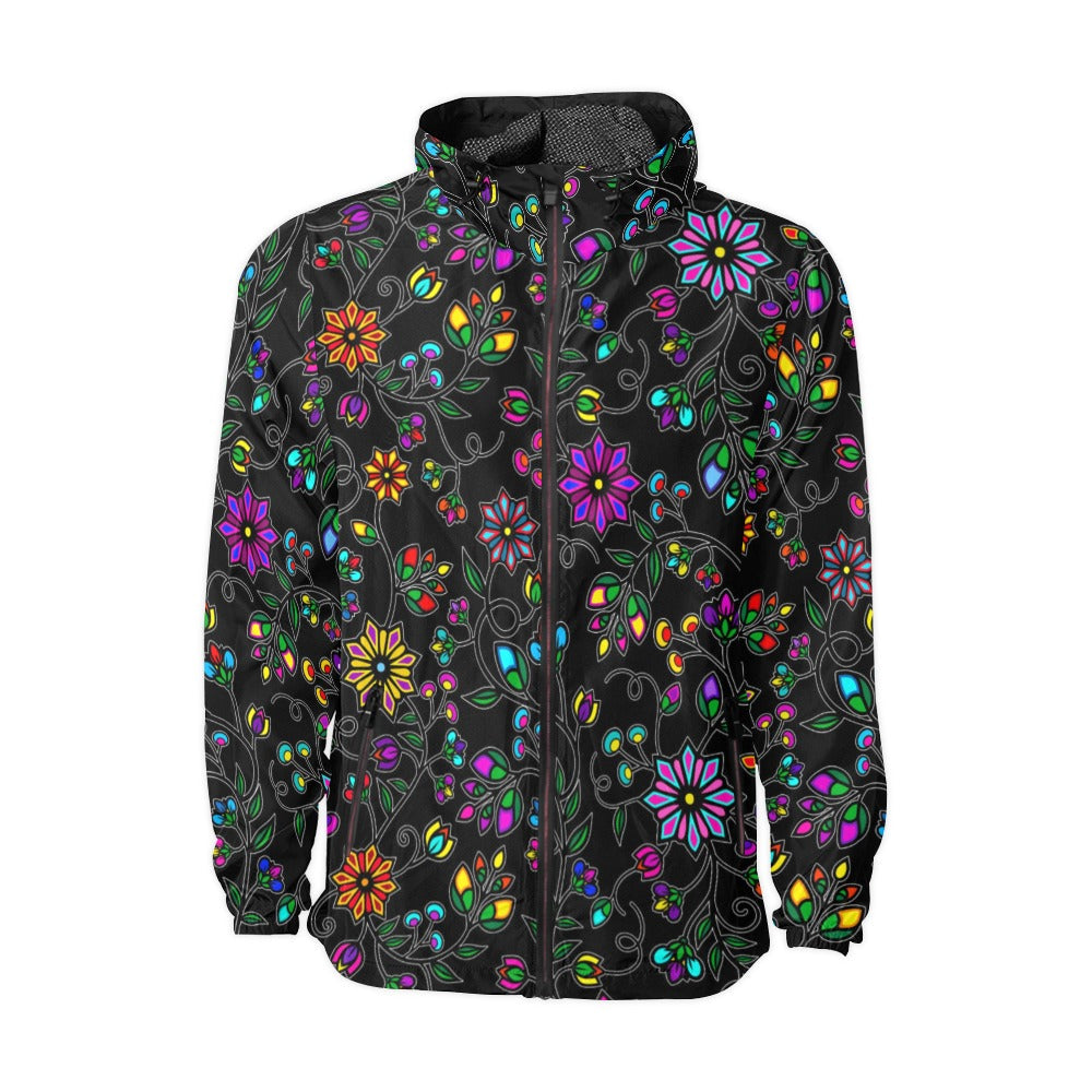 Prairie Paintbrush Black Men's Windbreaker