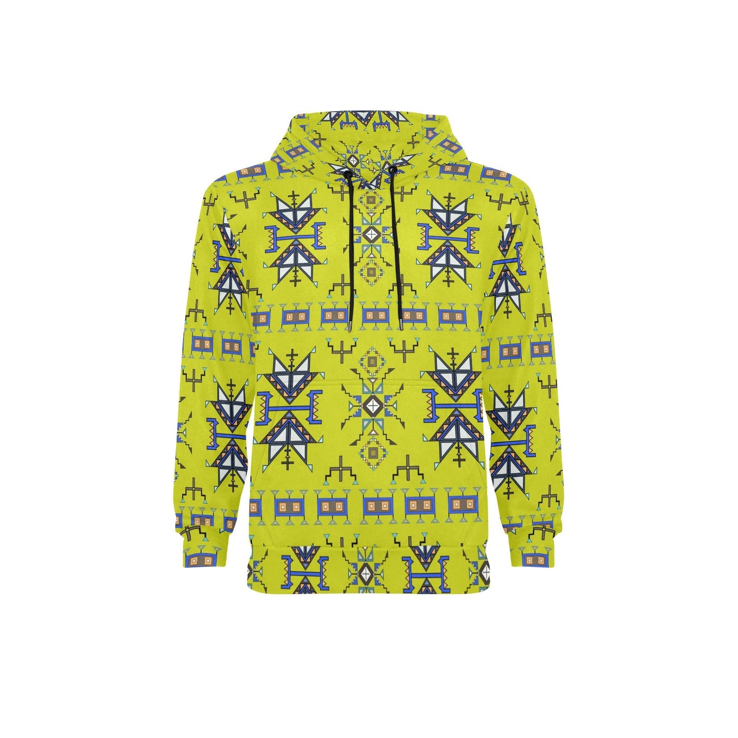 Eagle Strike Lime Men's Long Sleeve Fleece Hoodie