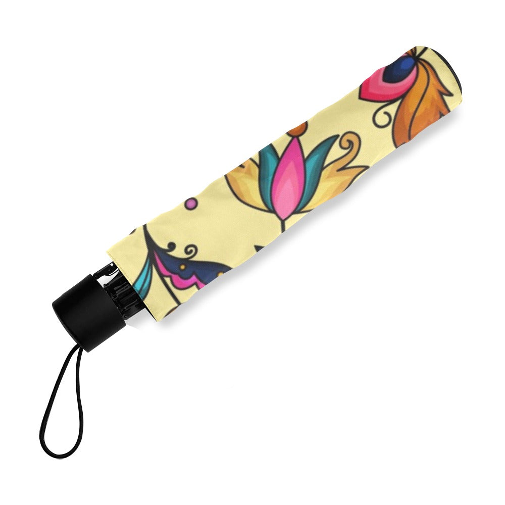 Copper Prairie Petals Yellow Foldable Umbrella