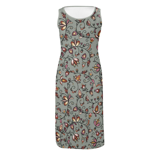 Burnt Sky Petals Green Phaedra Dress