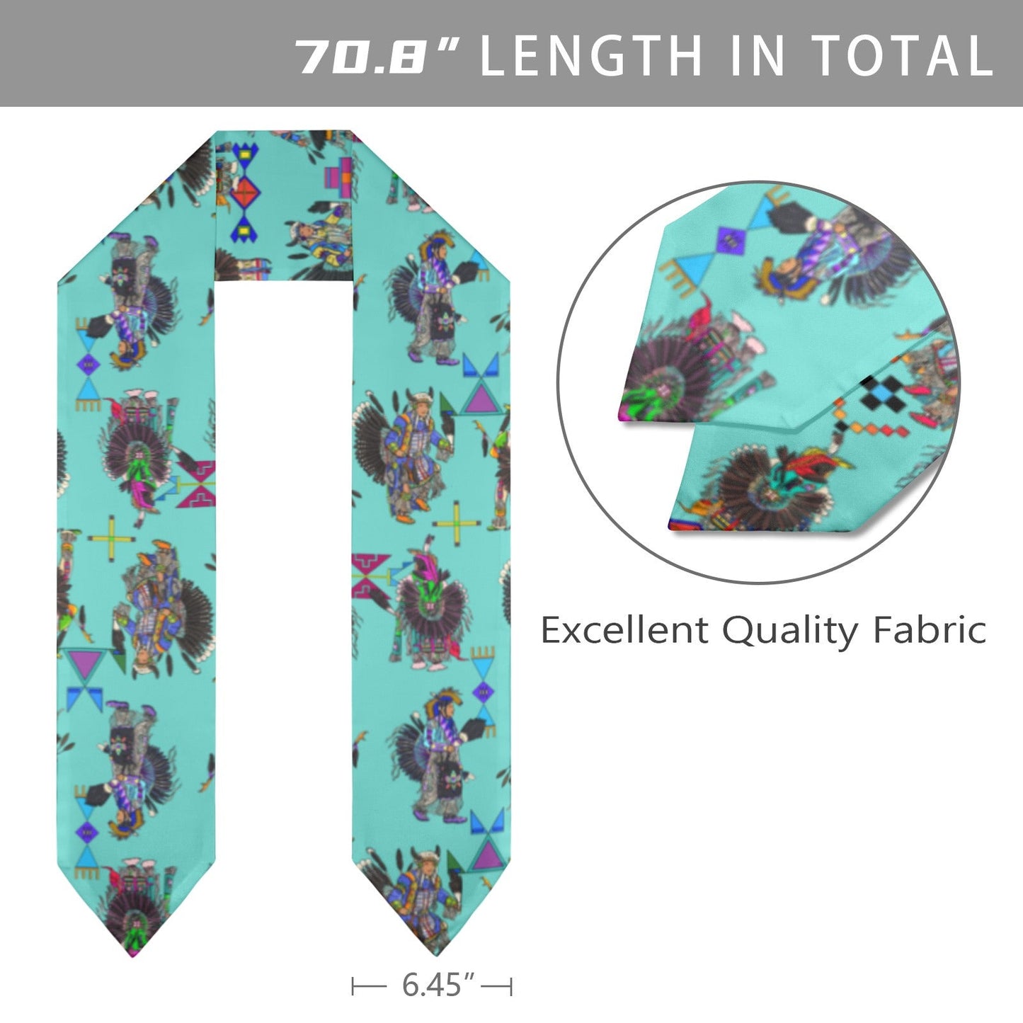 Men's Tradish Dancers Eggshell Blue Graduation Stole