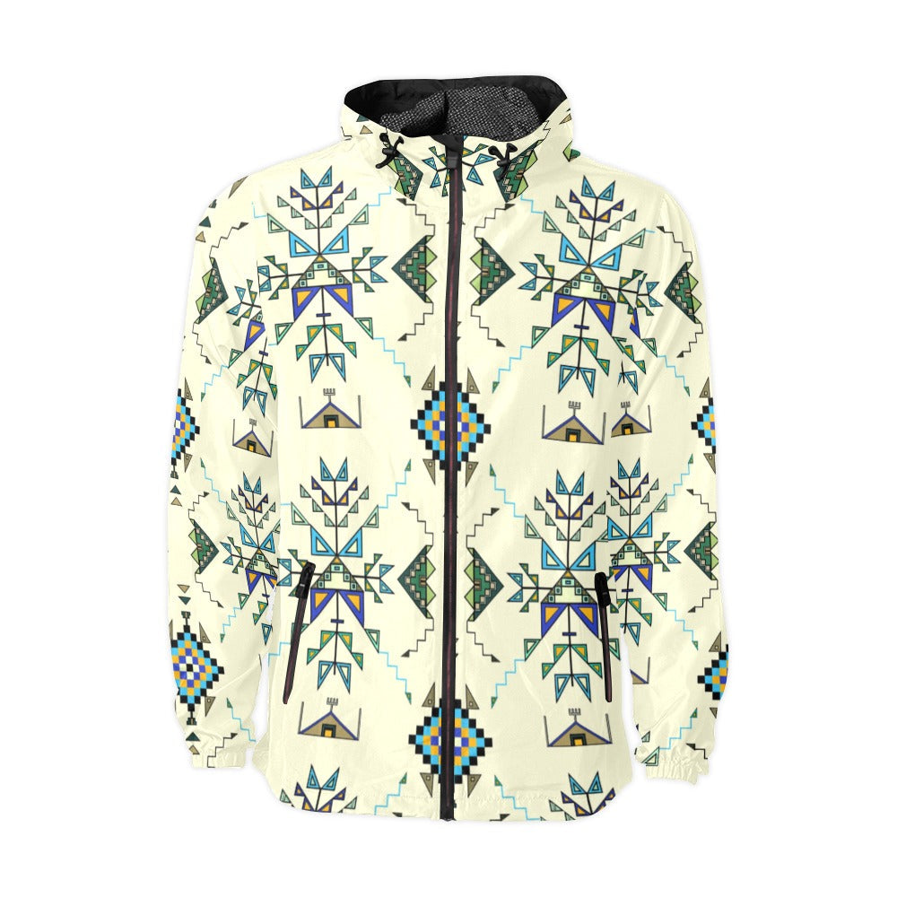 Bear Shield Cream Men's Windbreaker