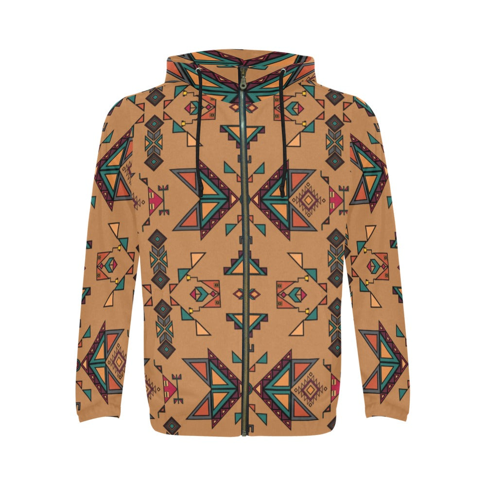 Arrow Dawn Brown Men's Zipper Hoodie