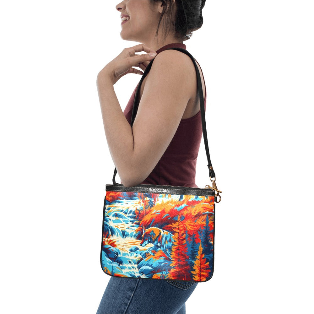 Hunting Wolves Small Shoulder Bag